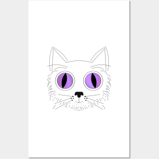 Big Eyed Cat V5 Posters and Art